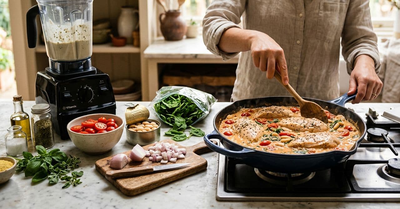 Healthy Tuscan-style chicken