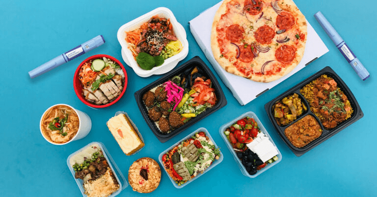 A display of fatty foods that you should look to avoid when taking Saxenda.