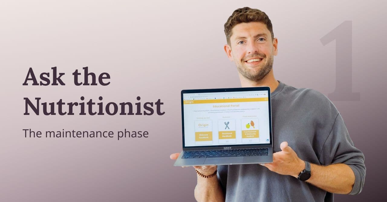 Cover banner for the first instalment in the Ask the Nutritionist series, featuring Nutritionist Sam Jones.