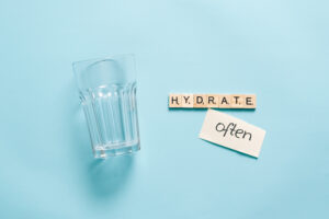 hydrate often with water