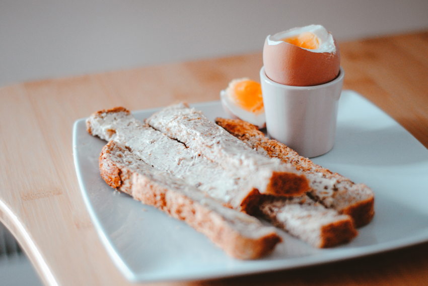 bread and boiled egg
