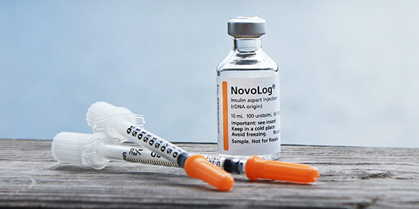 Insulin bottle and needle