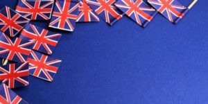 miniature British flags