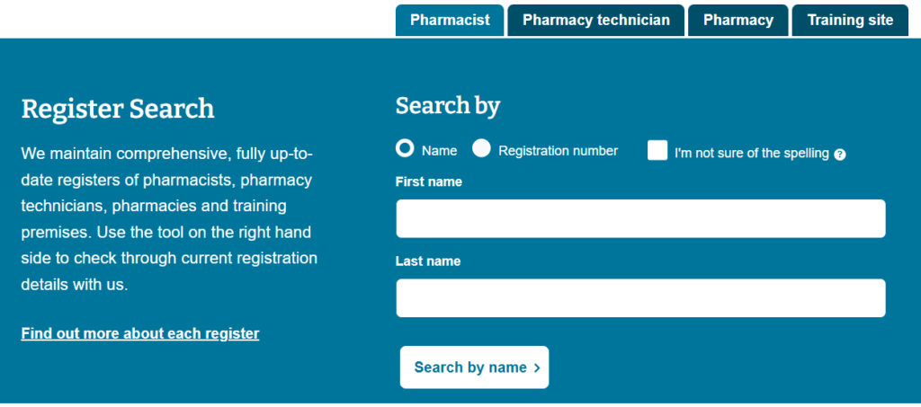 How to search a prescriber